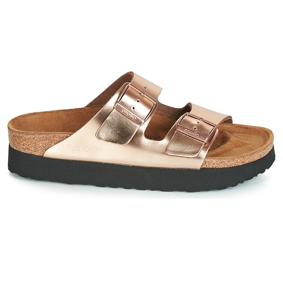 BIRKENSTOCK PAPILLIO LEATHER AZ Copper Platform 39 - Picture 4 of 10